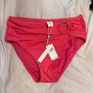Bleu Rod Beattie Pink Bikini Bottom with Gold Ring